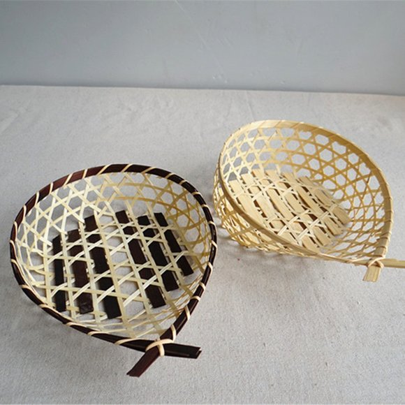Fish tail receive bamboo basket small bamboo baske